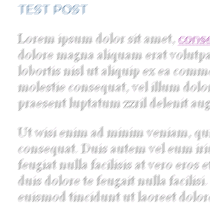 Text that is fuzzy but readable as seen by someone with bad vision.