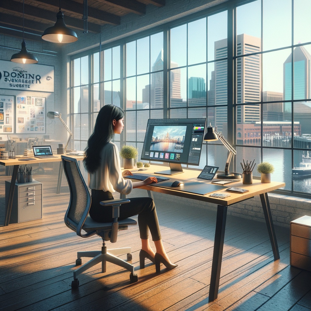 A concept image representing web design in Baltimore