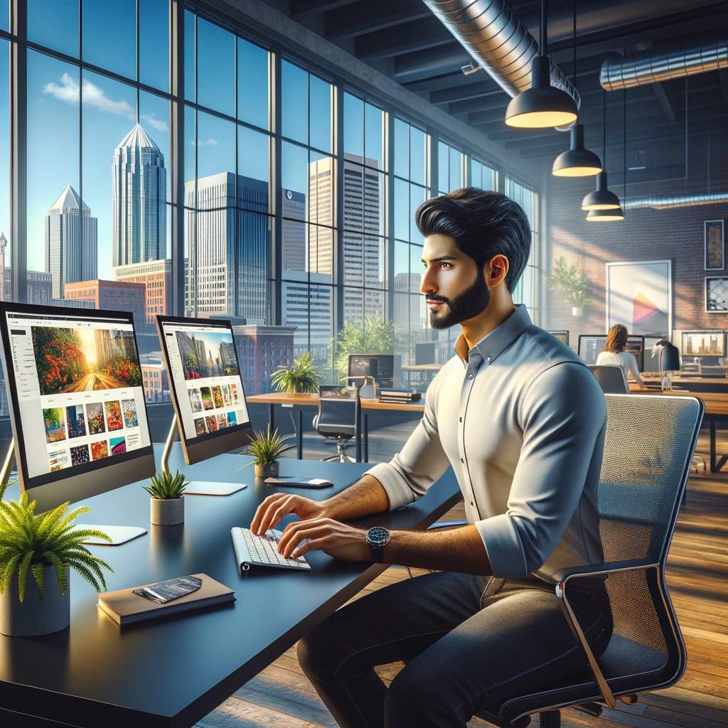 A concept image representing web design in Birmingham