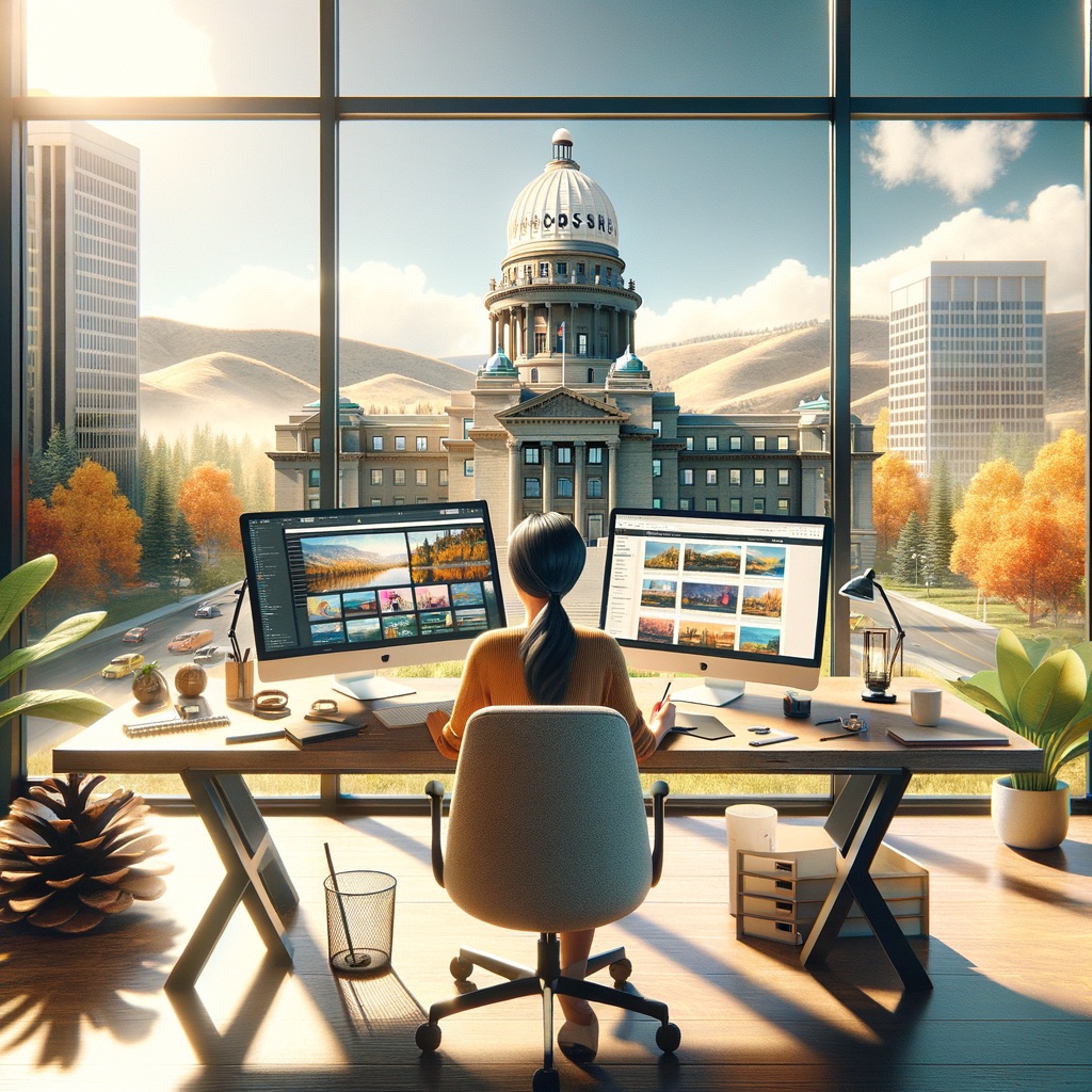 A concept image representing web design in Boise