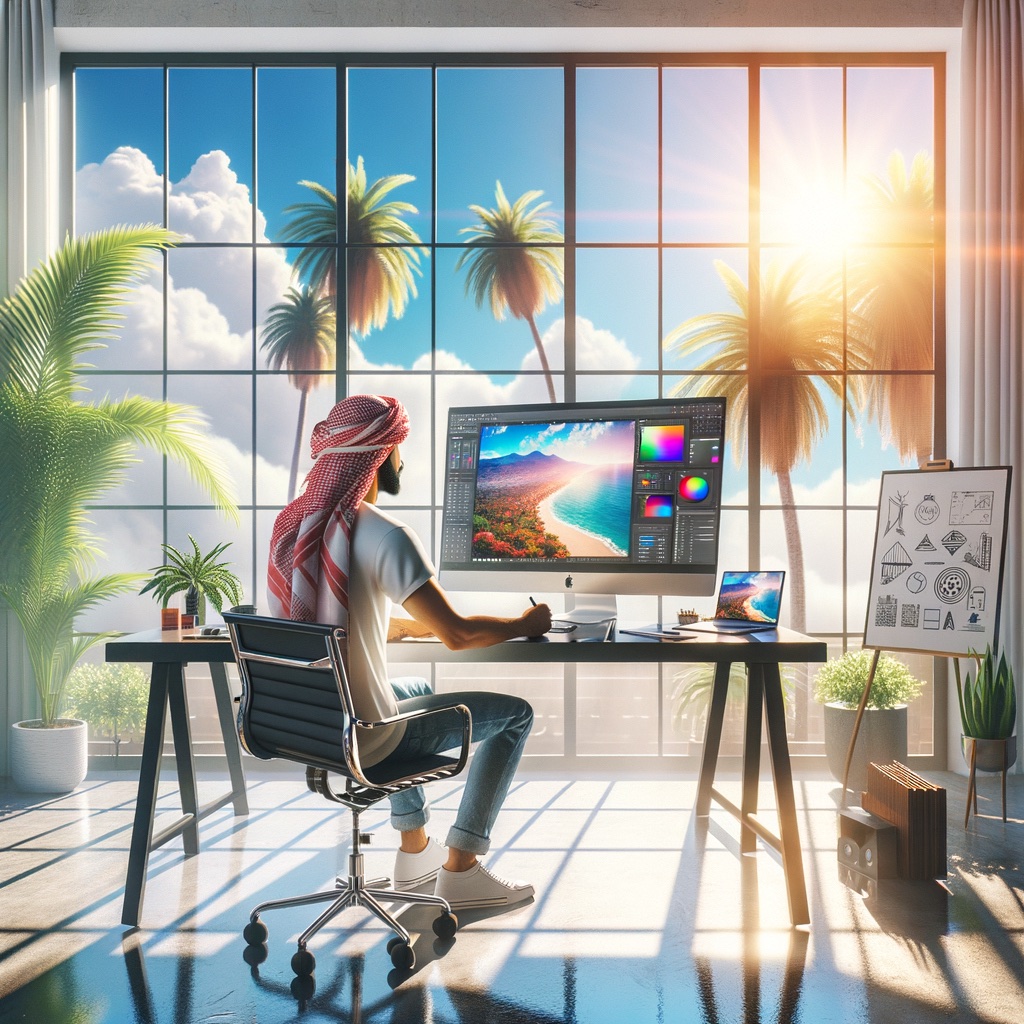 A concept image representing web design in California