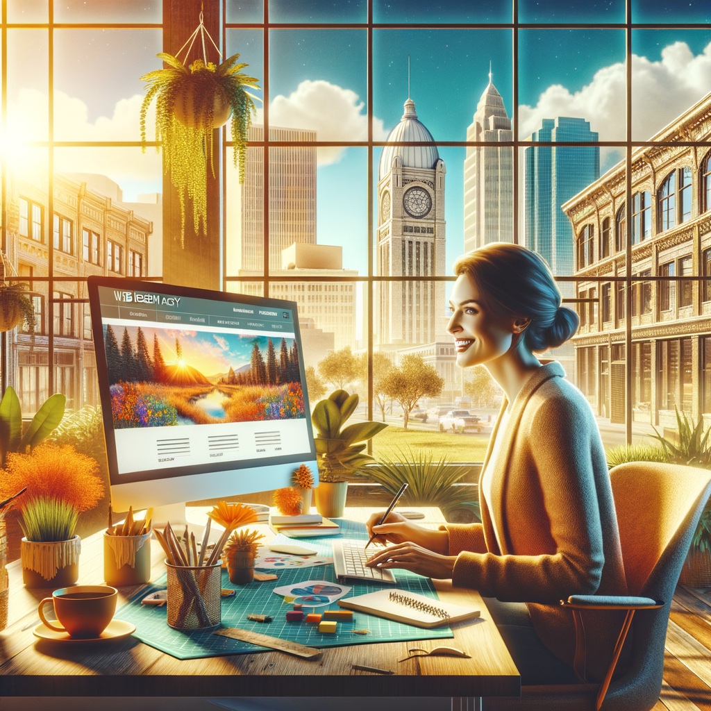 A concept image representing web design in Cheyenne