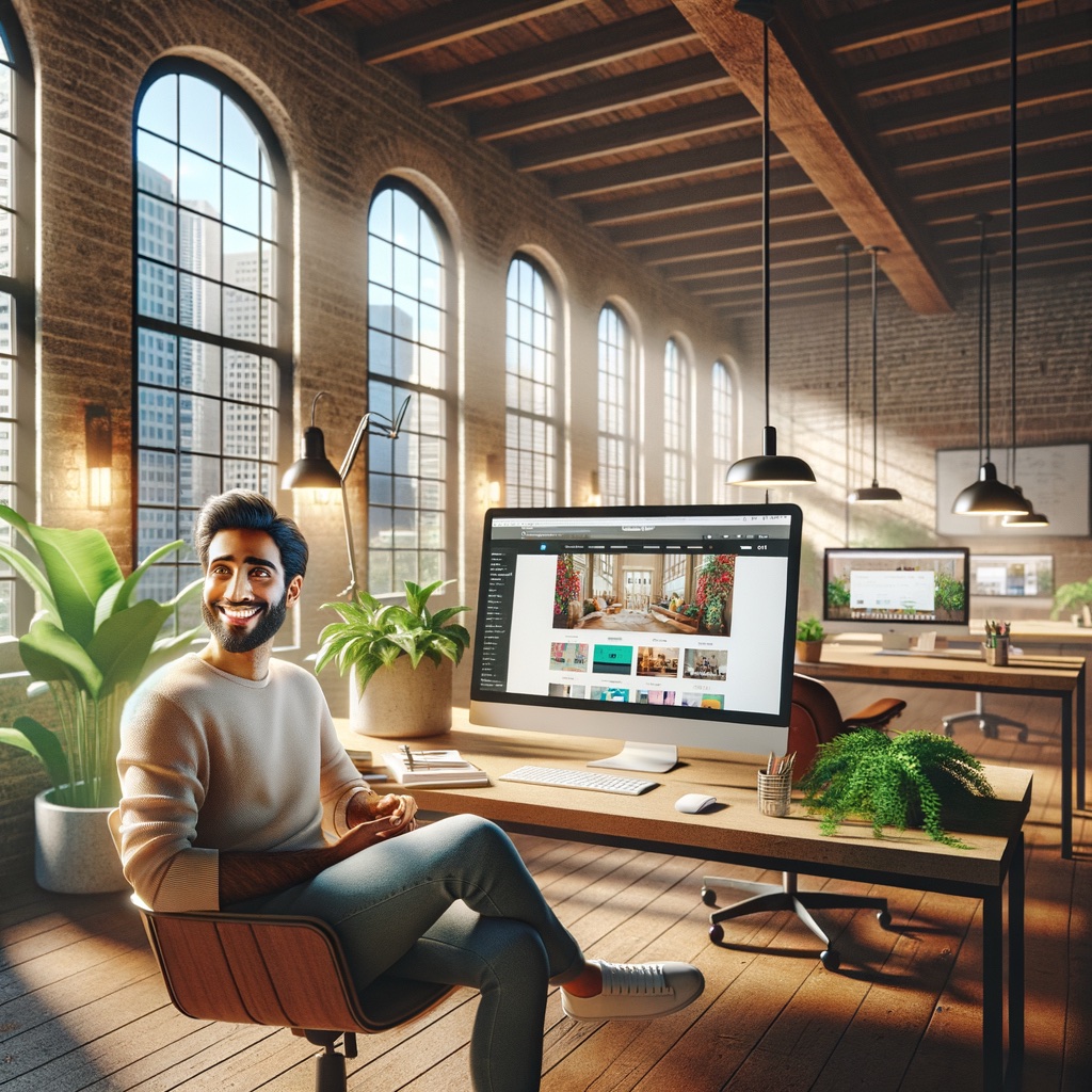 A concept image representing web design in Chicago