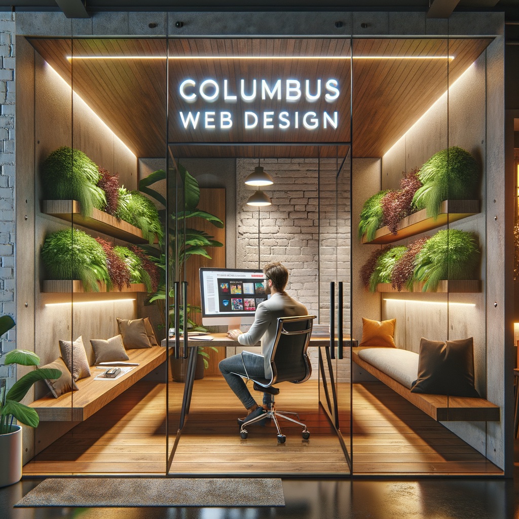 A concept image representing web design in Columbus