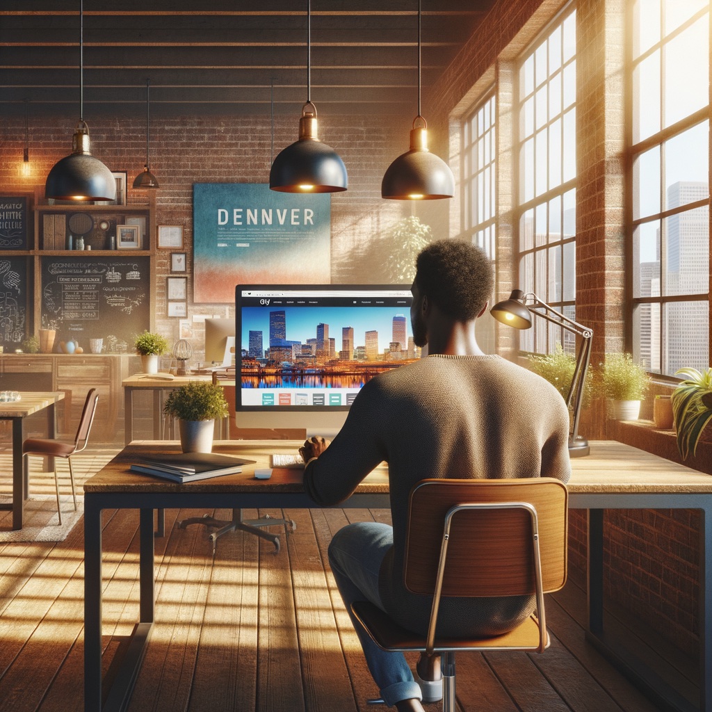 A concept image representing web design in Denver