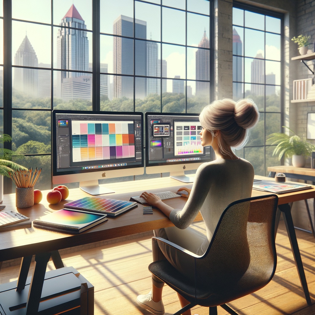 A concept image representing web design in Georgia