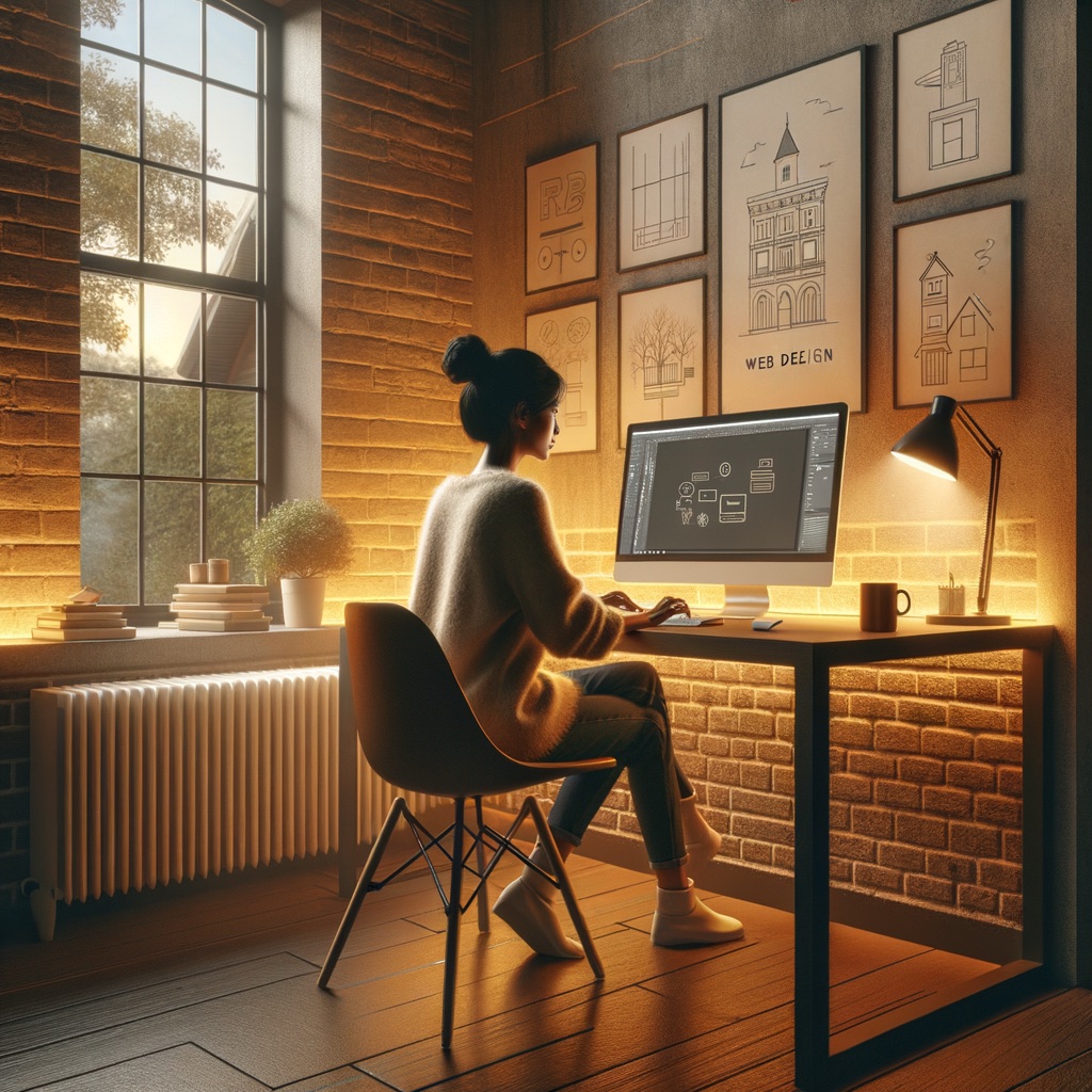 A concept image representing web design in Illinois