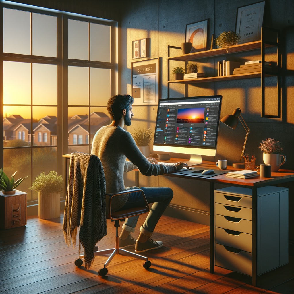 A concept image representing web design in Indiana