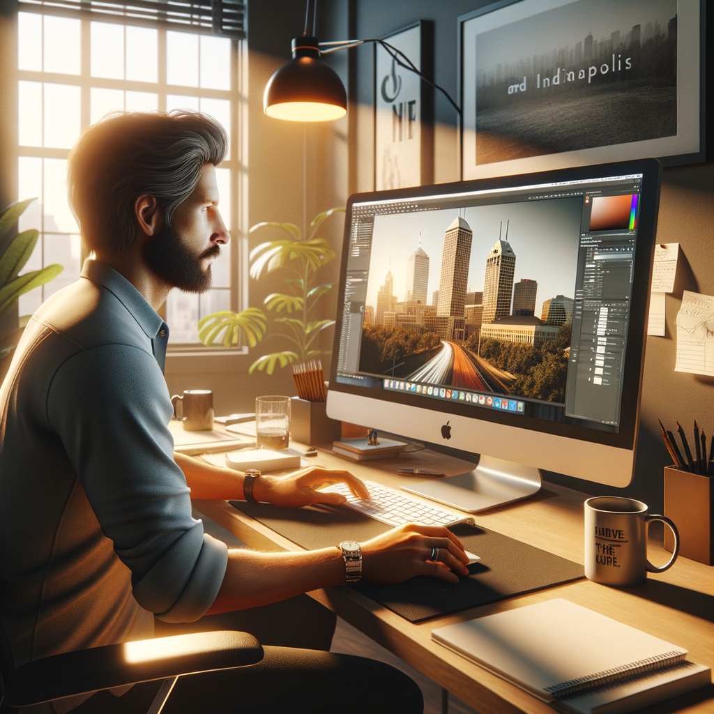 A concept image representing web design in Indianapolis