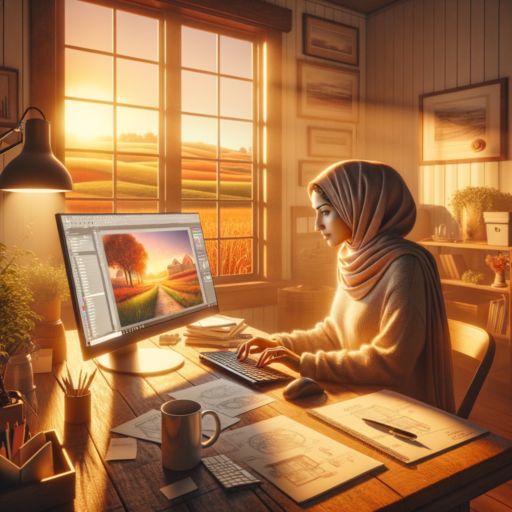 A concept image representing web design in Iowa