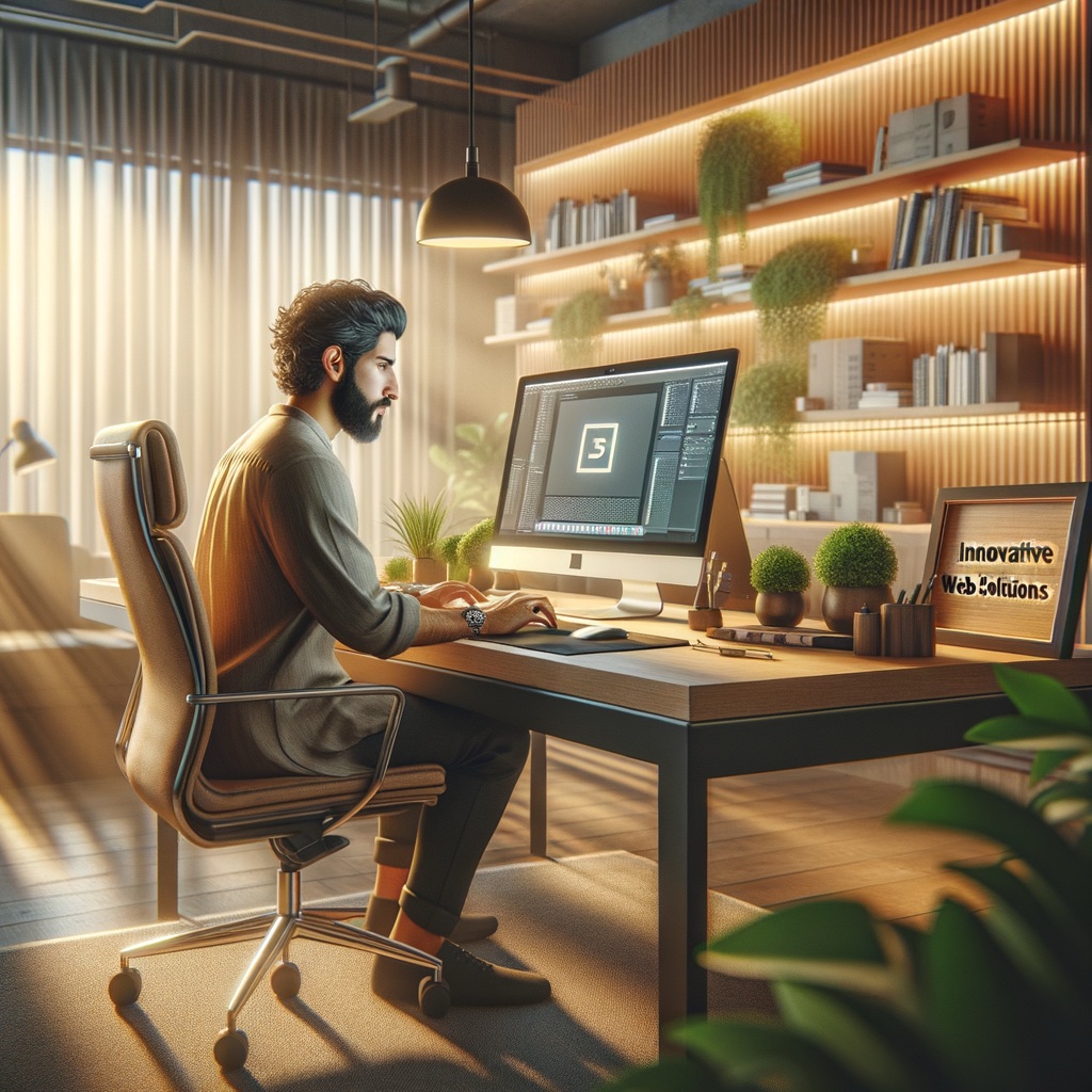 A concept image representing web design in Jackson