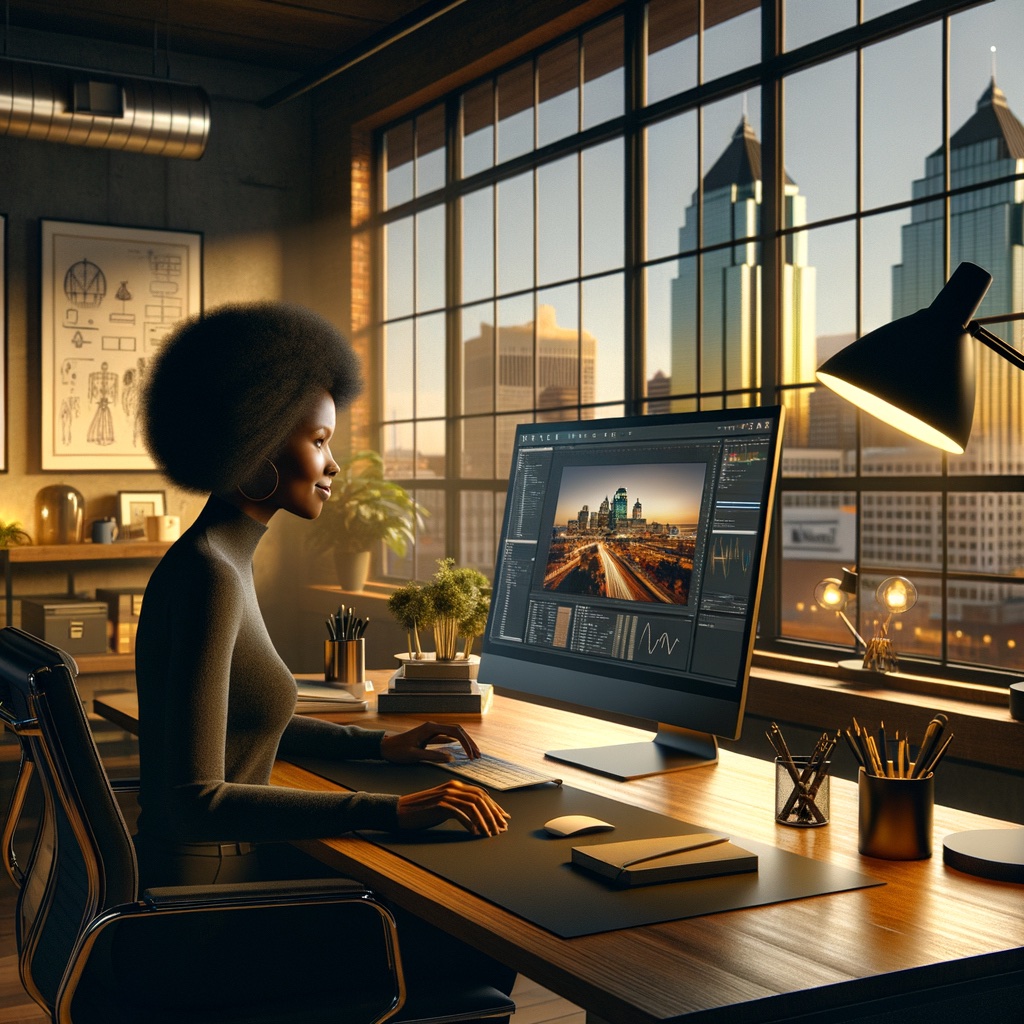 A concept image representing web design in Kansas City