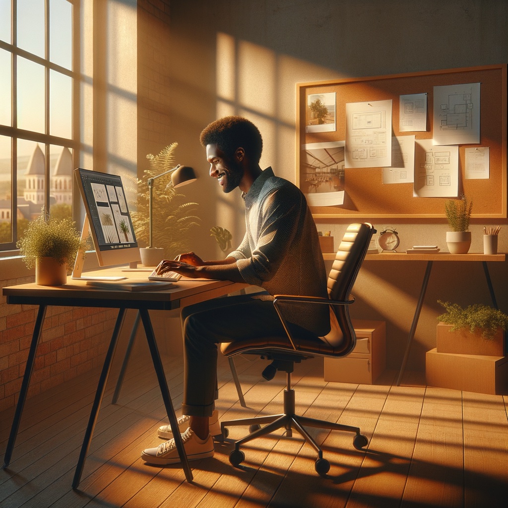 A concept image representing web design in Kansas