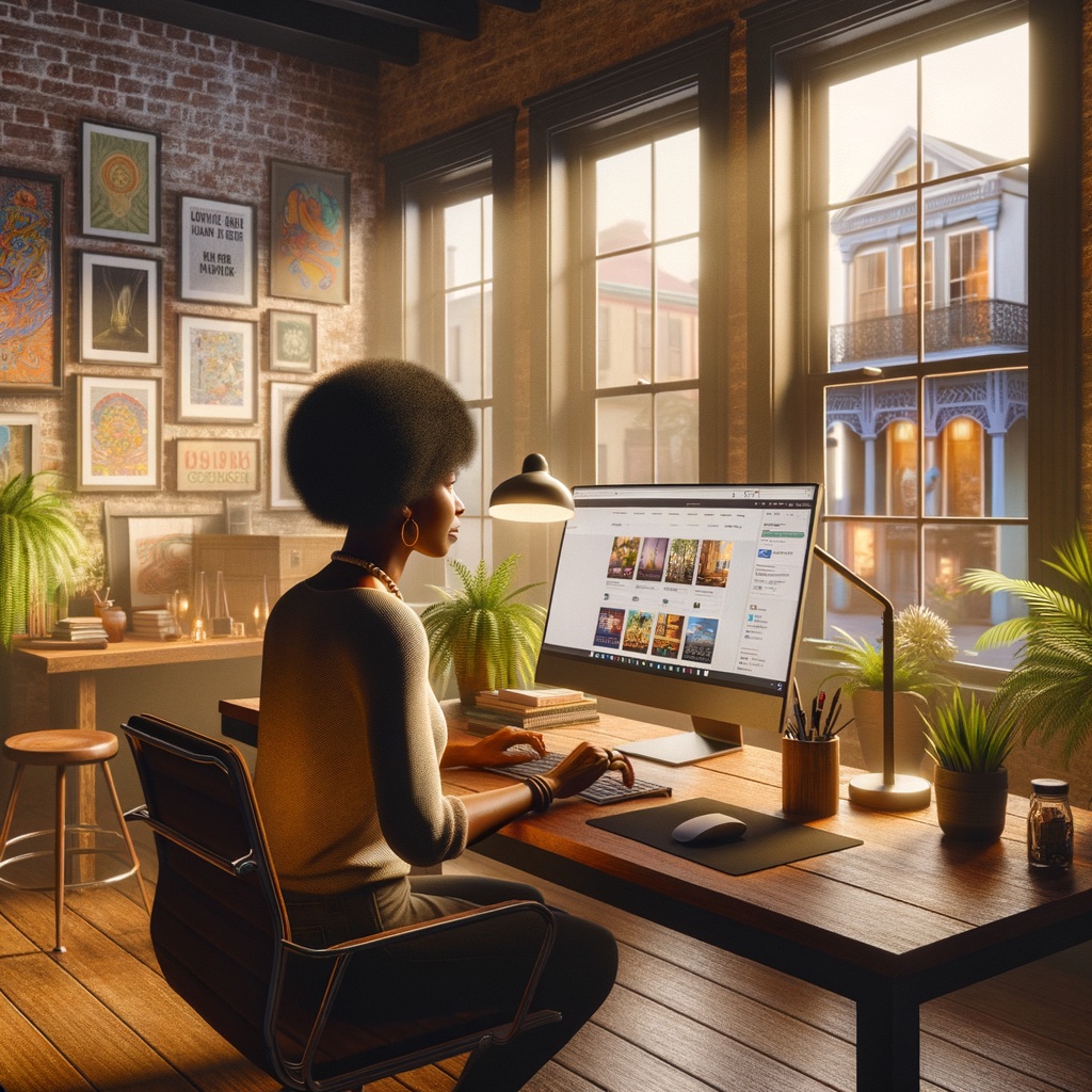 A concept image representing web design in Louisiana