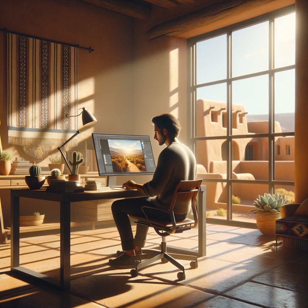 A concept image representing web design in New Mexico