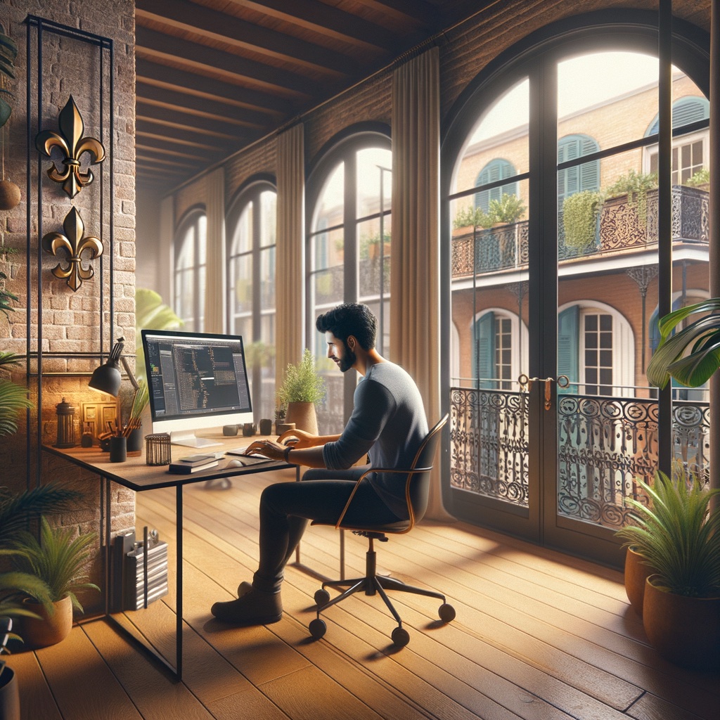 A concept image representing web design in New Orleans