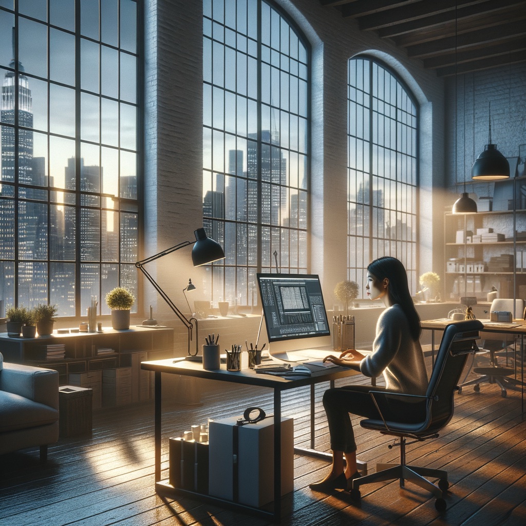 A concept image representing web design in New York City