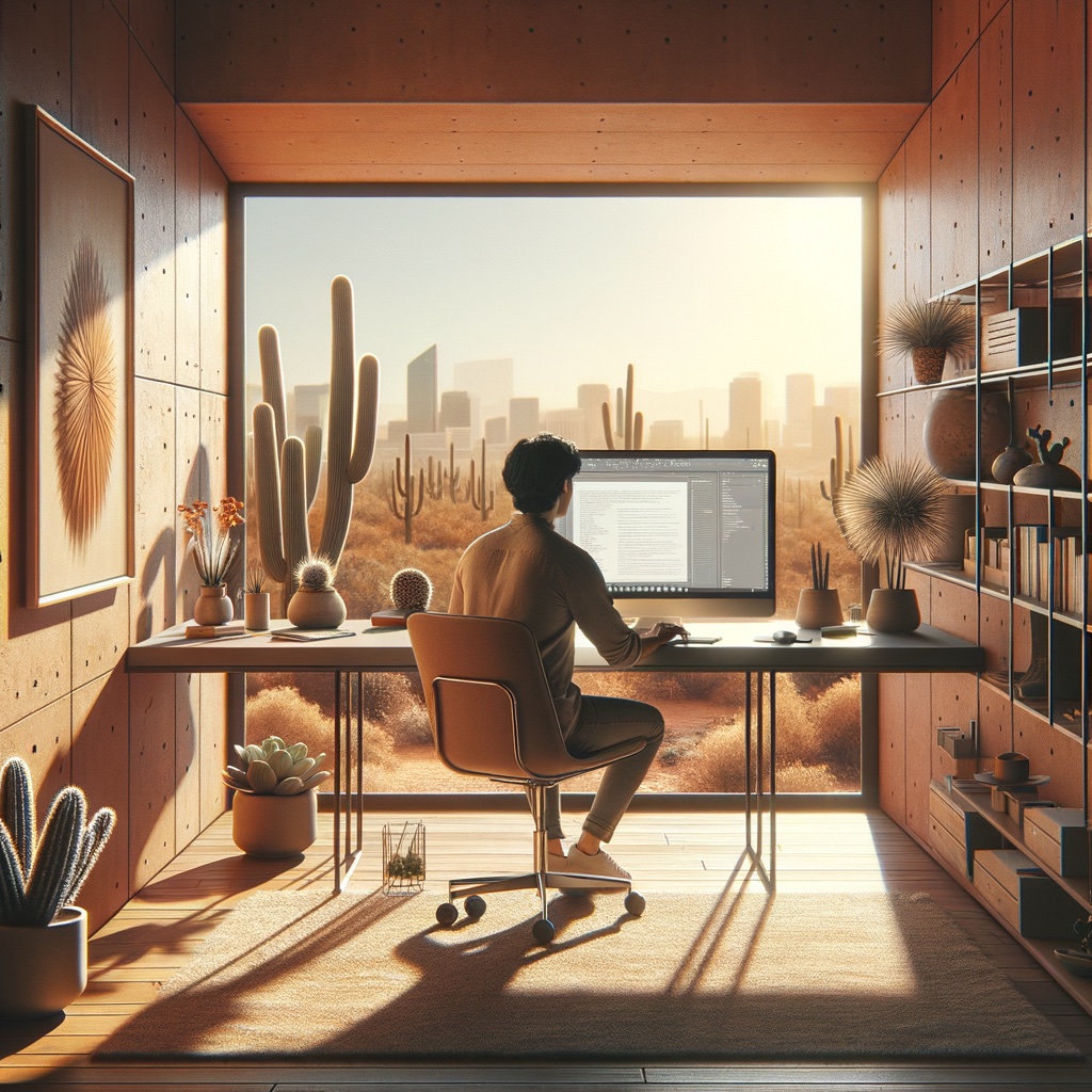 A concept image representing web design in Phoenix