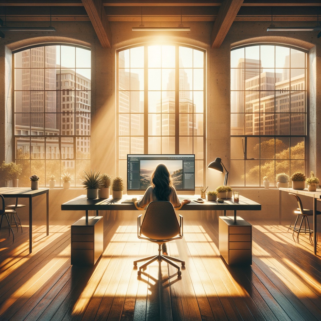 A concept image representing web design in San Jose