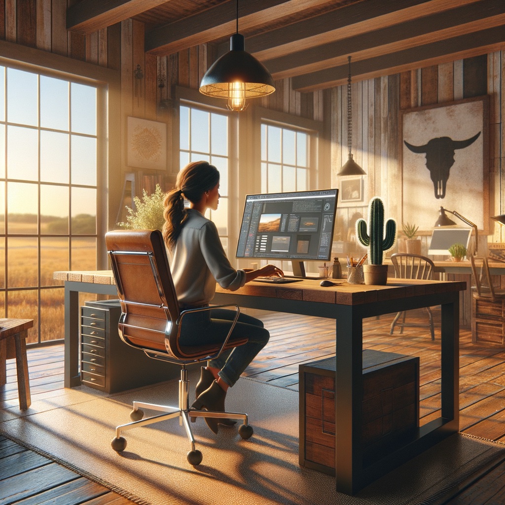 A concept image representing web design in Texas