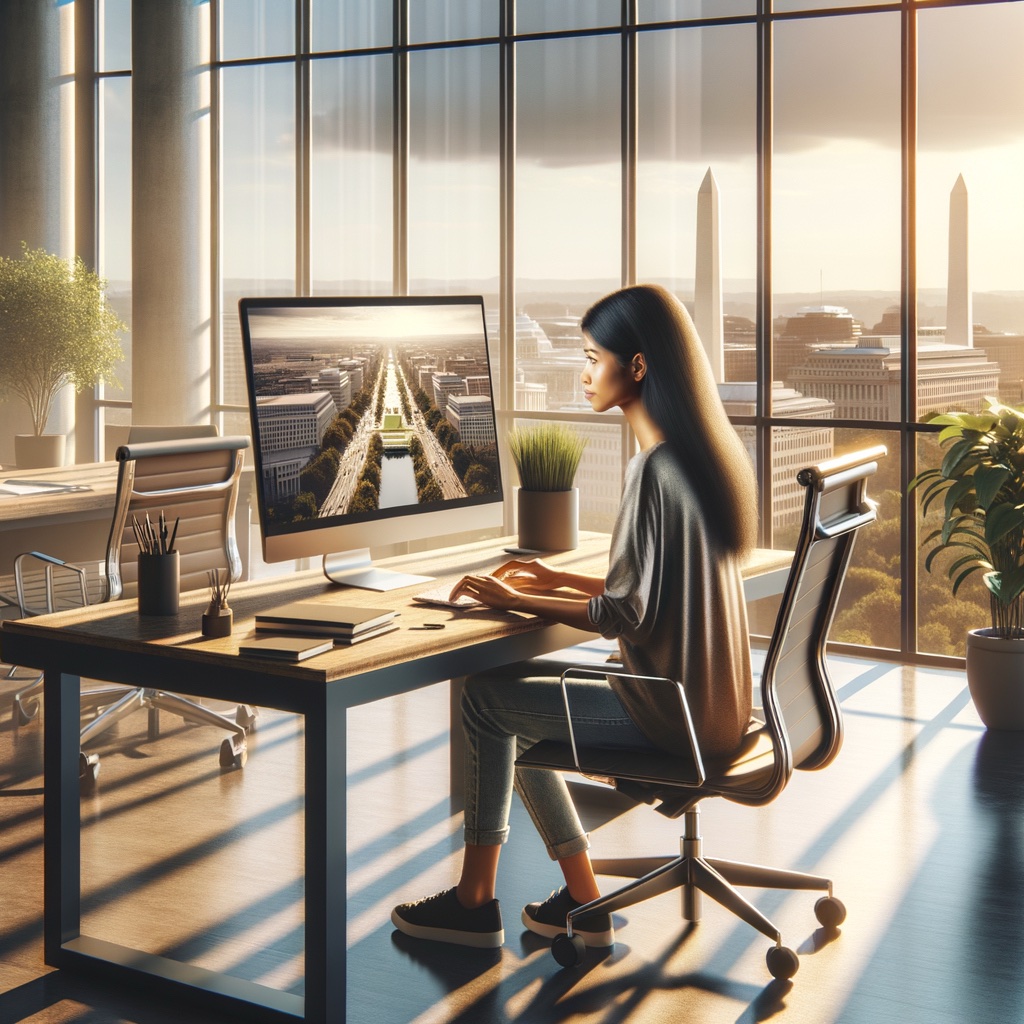 A concept image representing web design in Washington